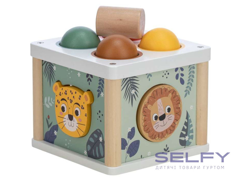 Деревянный сортер для мячей FreeON домик, Фото 3