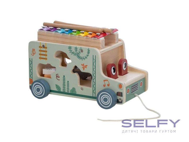 Дерев`яна вантажівка FreeON з ксилофоном, multicolour, Фото 1