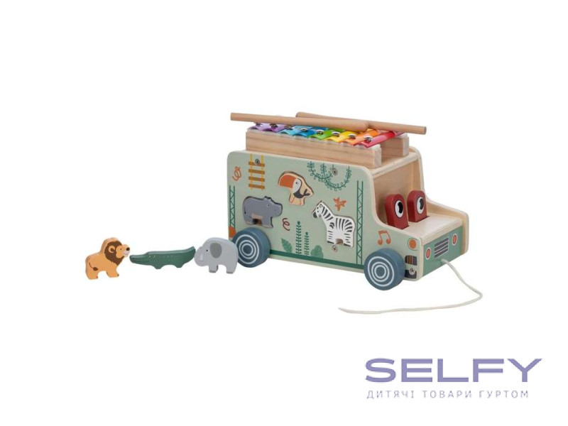 Дерев`яна вантажівка FreeON з ксилофоном, multicolour, Фото 3