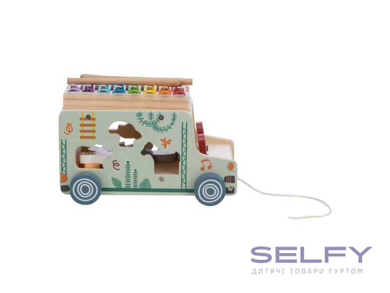 Дерев`яна вантажівка FreeON з ксилофоном, multicolour, Фото 4