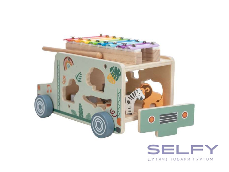 Дерев`яна вантажівка FreeON з ксилофоном, multicolour, Фото 6