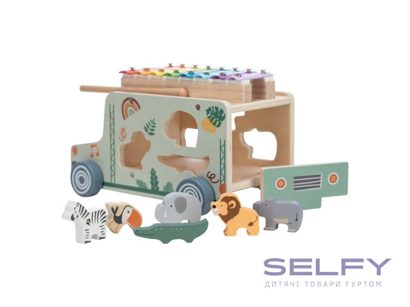 Дерев`яна вантажівка FreeON з ксилофоном, multicolour, Фото 7