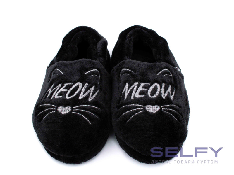 Тапочки Memory Waldi Home 28-37 черные, meow, Фото 3