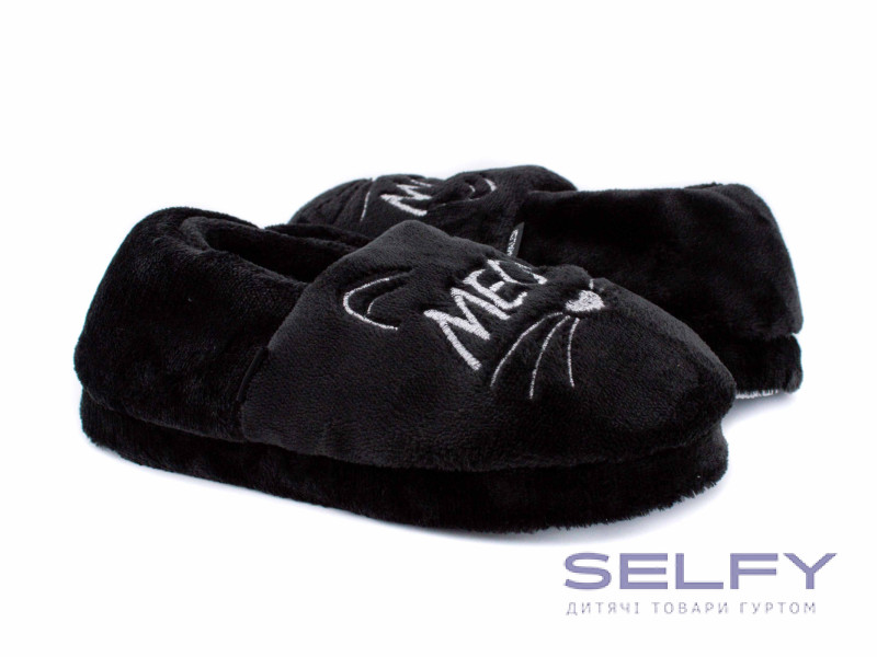 Тапочки Memory Waldi Home 28-37 чорні, meow, Фото 1