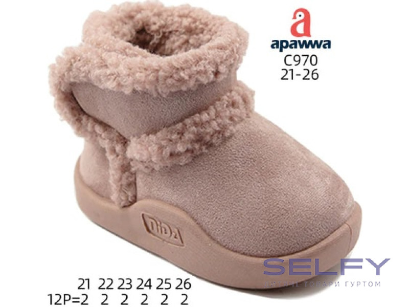 Уггі зимові Apawwa C970 pink 21-26, Фото 1