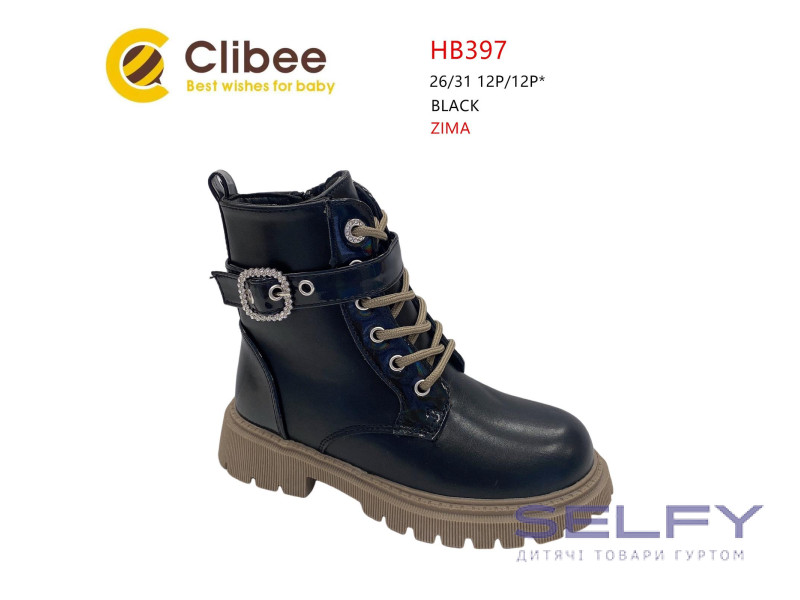 Черевики зимові дитячі Clibee HB397 black 26-31, Фото 1