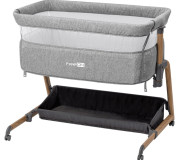 Кроватка для ребенка приставная FreeON Bliss, grey