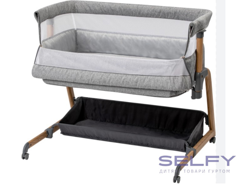 Кроватка для ребенка приставная FreeON Bliss, grey, Фото 3