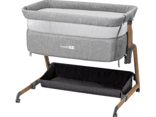 Кроватка для ребенка приставная FreeON Bliss, grey