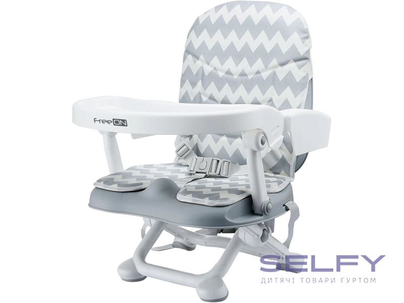 Портативний стілець для годування FreeON LevI, grey zig-zag, Фото 3