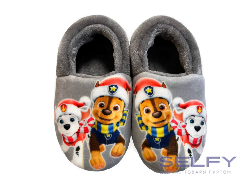 Тапочки Memory Waldi Home 24-33 сірі, собаки новорічні, Фото 3