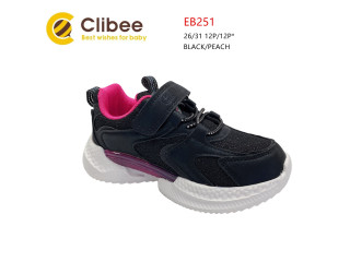 Кроссовки детские Clibee EB251 black-peach 26-31