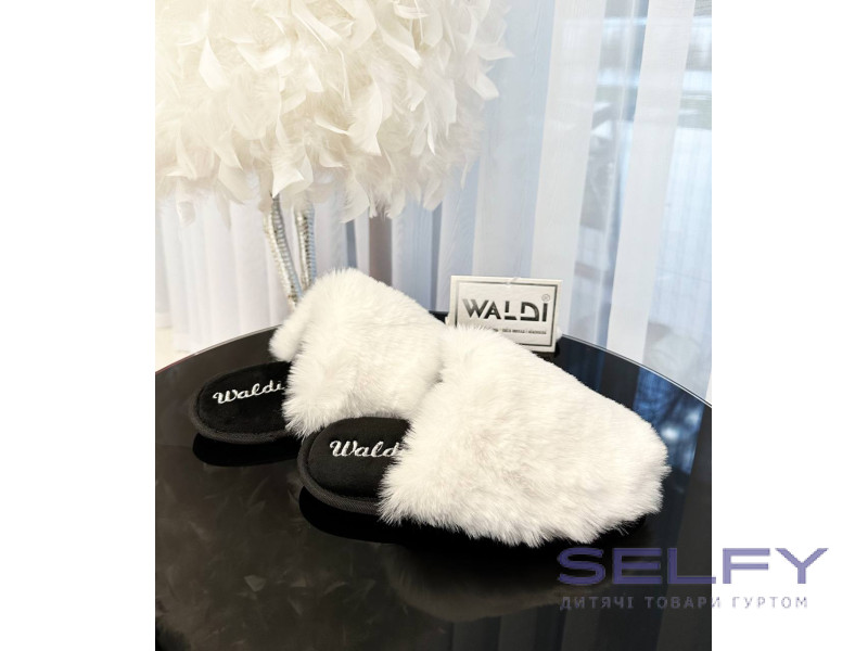 Тапочки Memory Waldi Home 28-37 белый мех, Фото 3