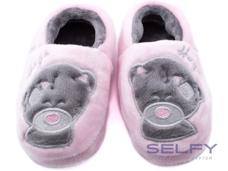 Тапочки Memory Waldi Home 28-37 рожеві, сірий ведмедик, Фото 1