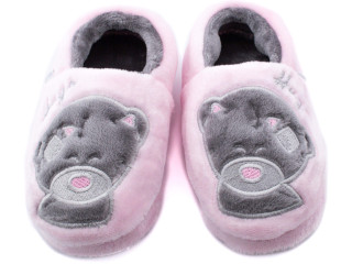 Тапочки Memory Waldi Home 28-37 розовые, серый мишка