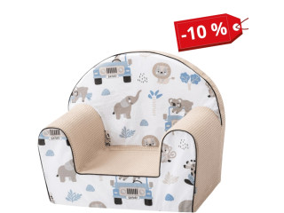 Крісло дитяче Bubaba by FreeON Safari trip, white - beige