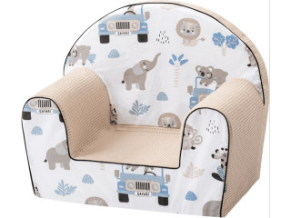 Крісло дитяче Bubaba by FreeON Safari trip, white - beige