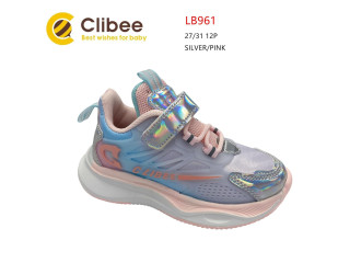Кроссовки детские Clibee LB961 silver-pink 27-31