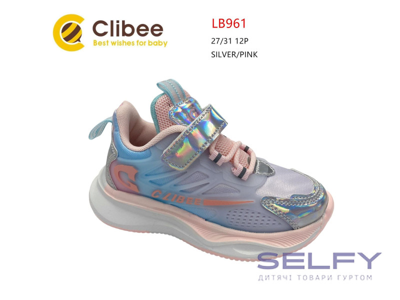 Кроссовки детские Clibee LB961 silver-pink 27-31, Фото 1