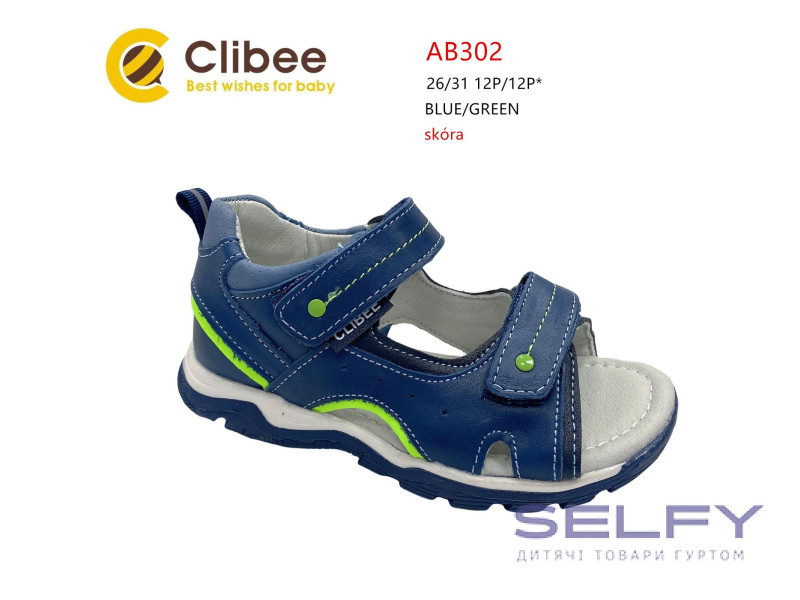 Босоніжки дитячі Clibee AB302 blue-green 26-31, Фото 1