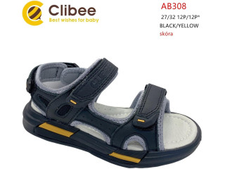 Босоножки детские Clibee AB308 black-yellow 27-32