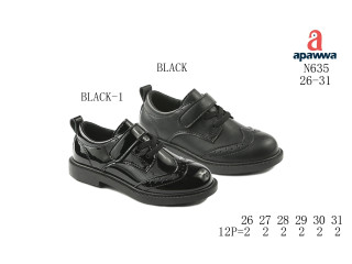 Туфли детские Apawwa N635 black-1 26-31
