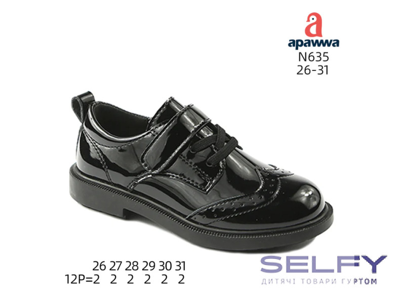 Туфлі дитячі  Apawwa N635 black-1 26-31, Фото 1