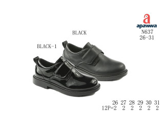 Туфлі дитячі  Apawwa N637 black-1 26-31