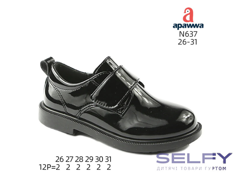 Туфлі дитячі  Apawwa N637 black-1 26-31, Фото 1