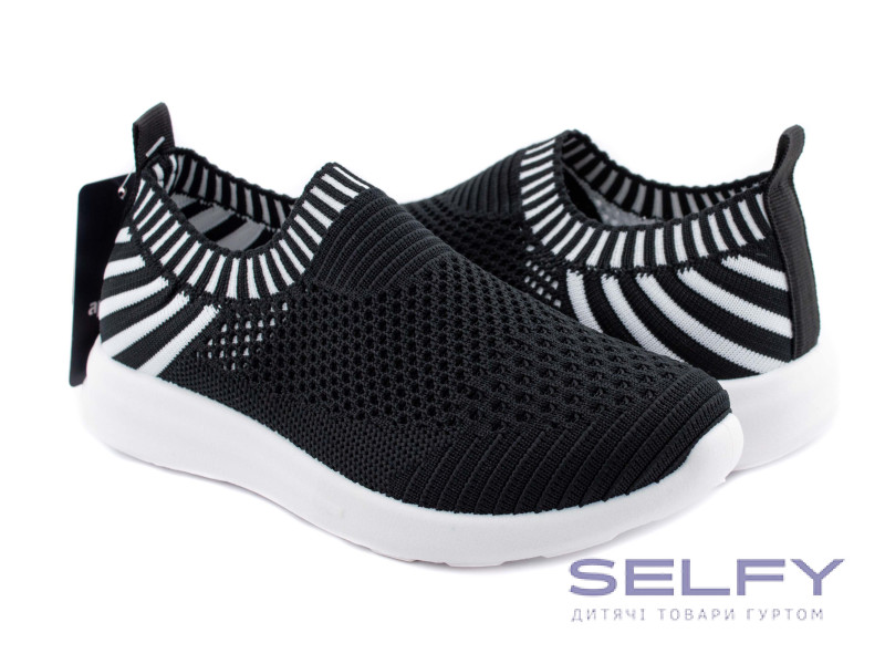 Кроссовки детские Apawwa Z48 black-white 32-37, Фото 1