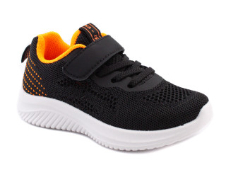 Кроссовки детские Apawwa Z397 black-orange 32-37