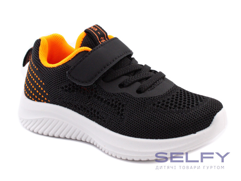 Кроссовки детские Apawwa Z397 black-orange 32-37, Фото 1