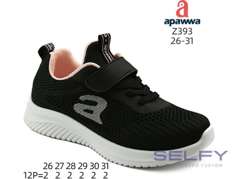 Кроссовки детские Apawwa Z393 black-pink 26-31, Фото 1