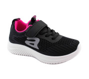 Кроссовки детские Apawwa Z394 black-fuchsia 32-37