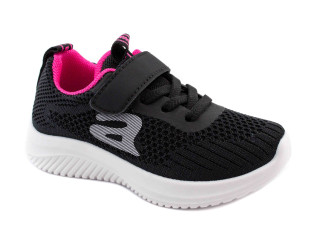 Кроссовки детские Apawwa Z394 black-fuchsia 32-37