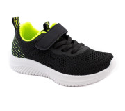 Кроссовки детские Apawwa Z395 black-green 20-25