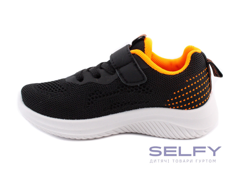 Кроссовки детские Apawwa Z395 black-orange 20-25, Фото 3