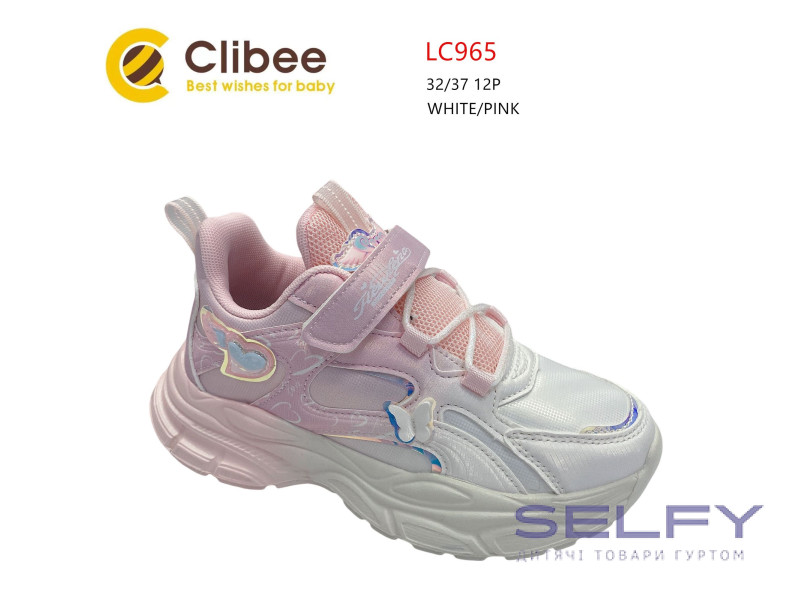 Кроссовки детские Clibee LC965 white-pink 32-37, Фото 1