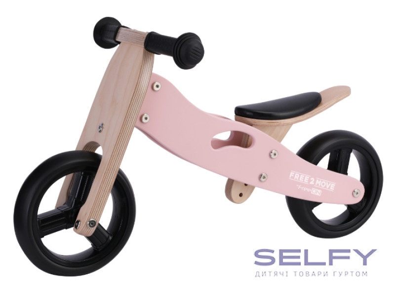 Біговел Free2Move 2в1, pink, Фото 3