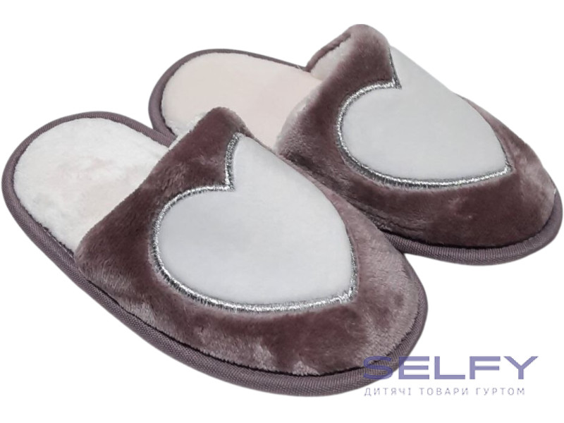 Тапочки Memory Waldi Home 28-37 рожеві, біле серце, Фото 1