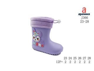 Гумові чоботи дитячі Apawwa J366 purple 23-28