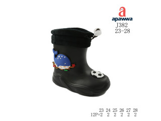 Гумові чоботи дитячі Apawwa J382 black 23-28