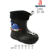 Гумові чоботи дитячі Apawwa J382 black 23-28