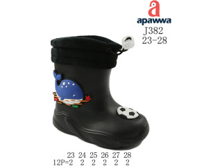 Гумові чоботи дитячі Apawwa J382 black 23-28