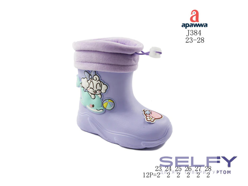 Гумові чоботи дитячі Apawwa J384 purple 23-28, Фото 1