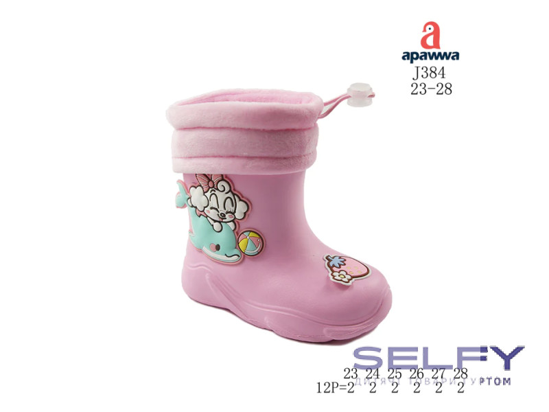 Гумові чоботи дитячі Apawwa J384 pink 23-28, Фото 1