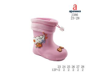 Гумові чоботи дитячі Apawwa J386 pink 23-28