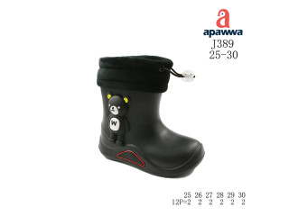 Гумові чоботи дитячі Apawwa J389 black 25-30