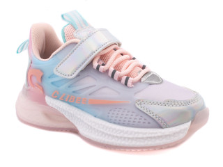 Кроссовки детские Clibee LC960 silver-pink 32-37
