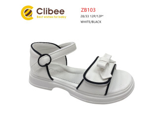 Босоніжки дитячі Clibee ZB103 white-black 28-33